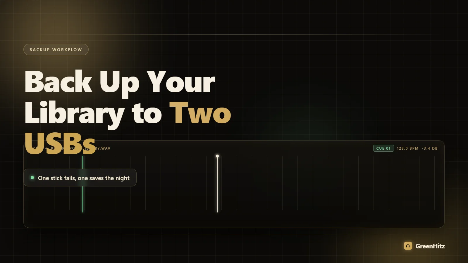 How to Back Up Your Record Pool Library to Two USB Drives Safely